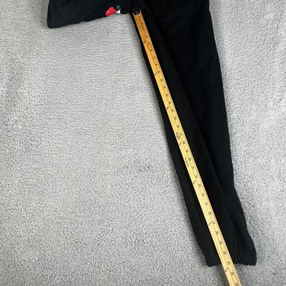 Chinatown Market Jogger Sweatpants Mens Large Black Heavyweight Spellout Roses - Picture 11 of 12